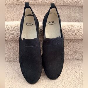 Ara Women’s Black Fusion 4 Leena Stretch Slip-On Shoes Size 7 US